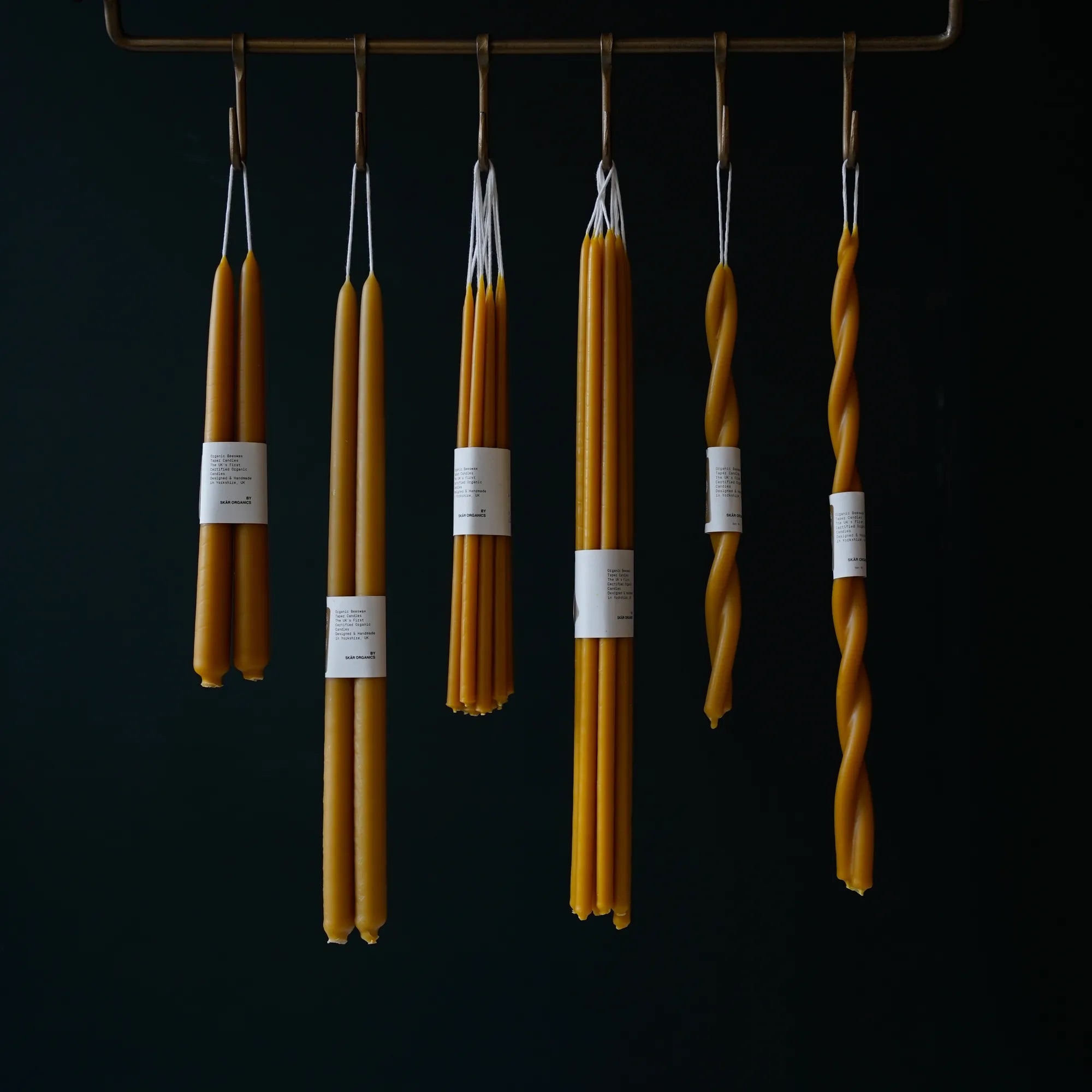 Organic Beeswax Dinner Candles (Natural)