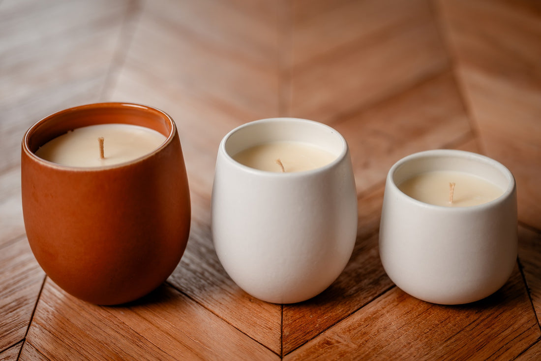 Ceramic Organic Candle – Set of 4