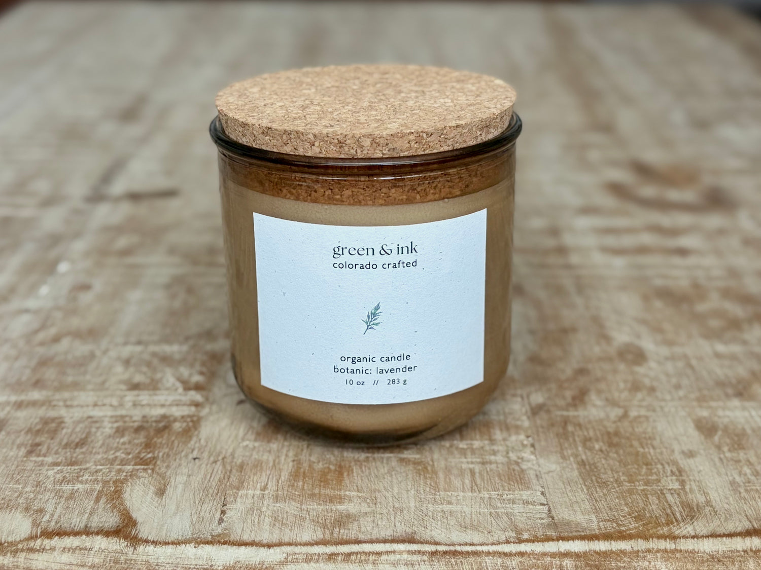 Recycled Glass Organic Candle