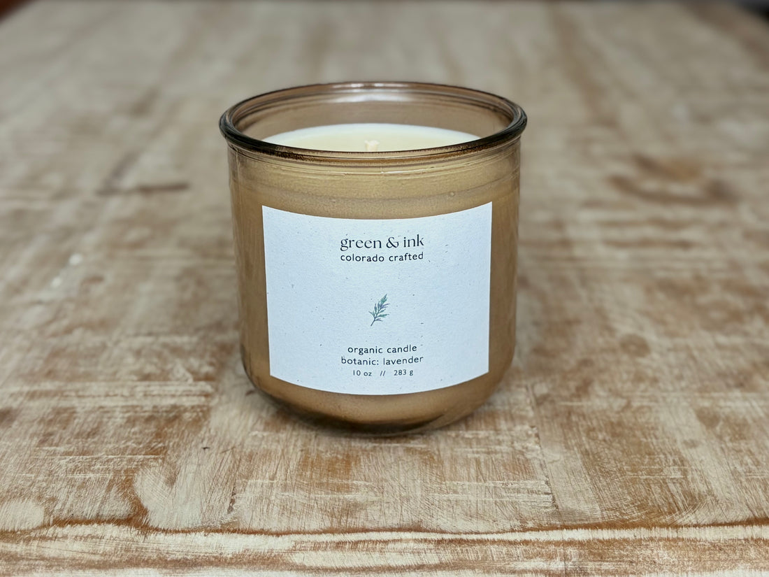 Recycled Glass Organic Candle