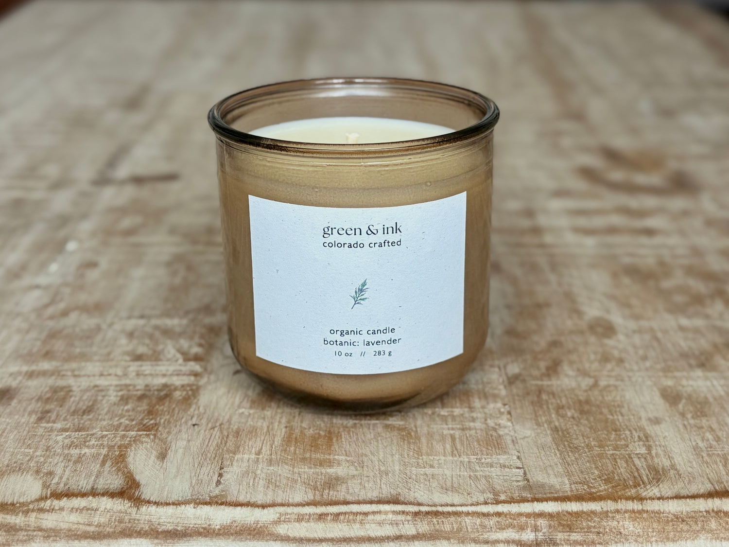 Recycled Glass Organic Candle