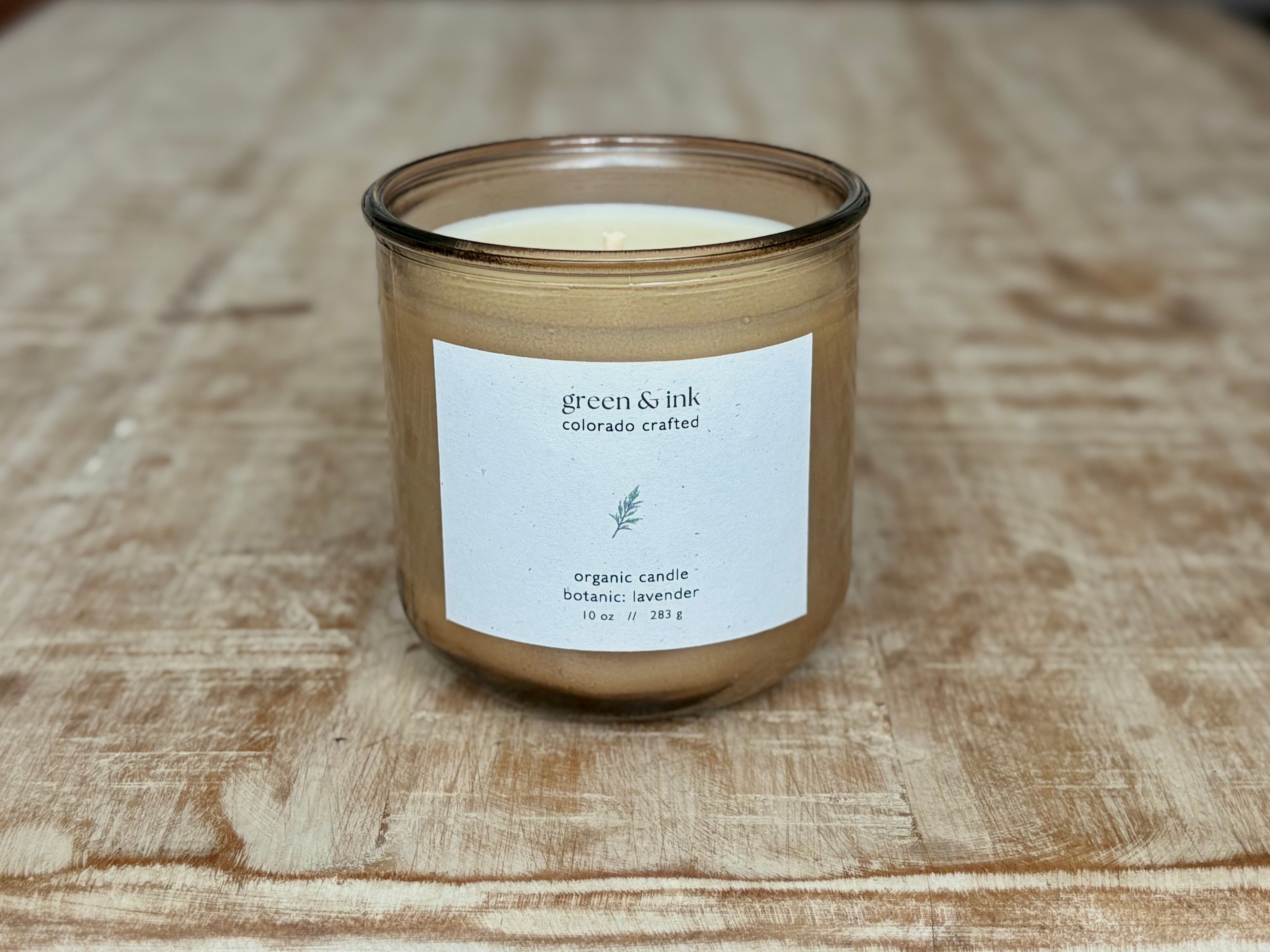 Recycled Glass Organic Candle