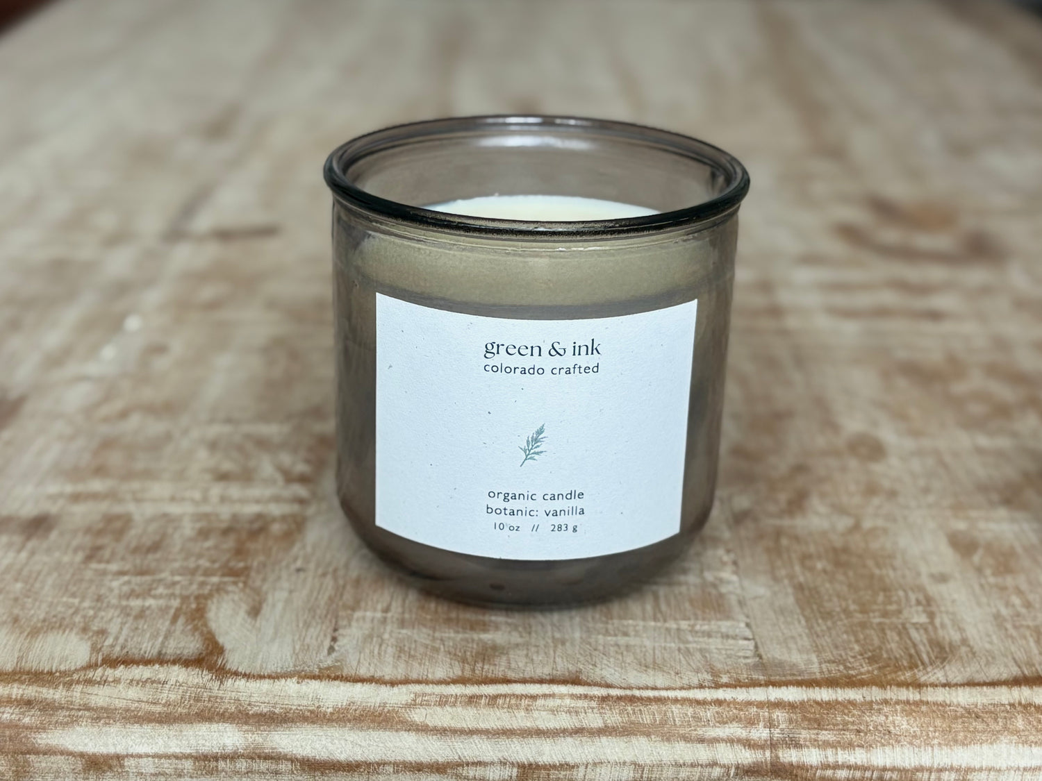 Recycled Glass Organic Candle