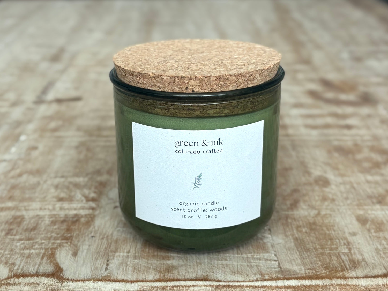 Recycled Glass Organic Candle