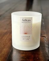 Frosted organic candle with &
