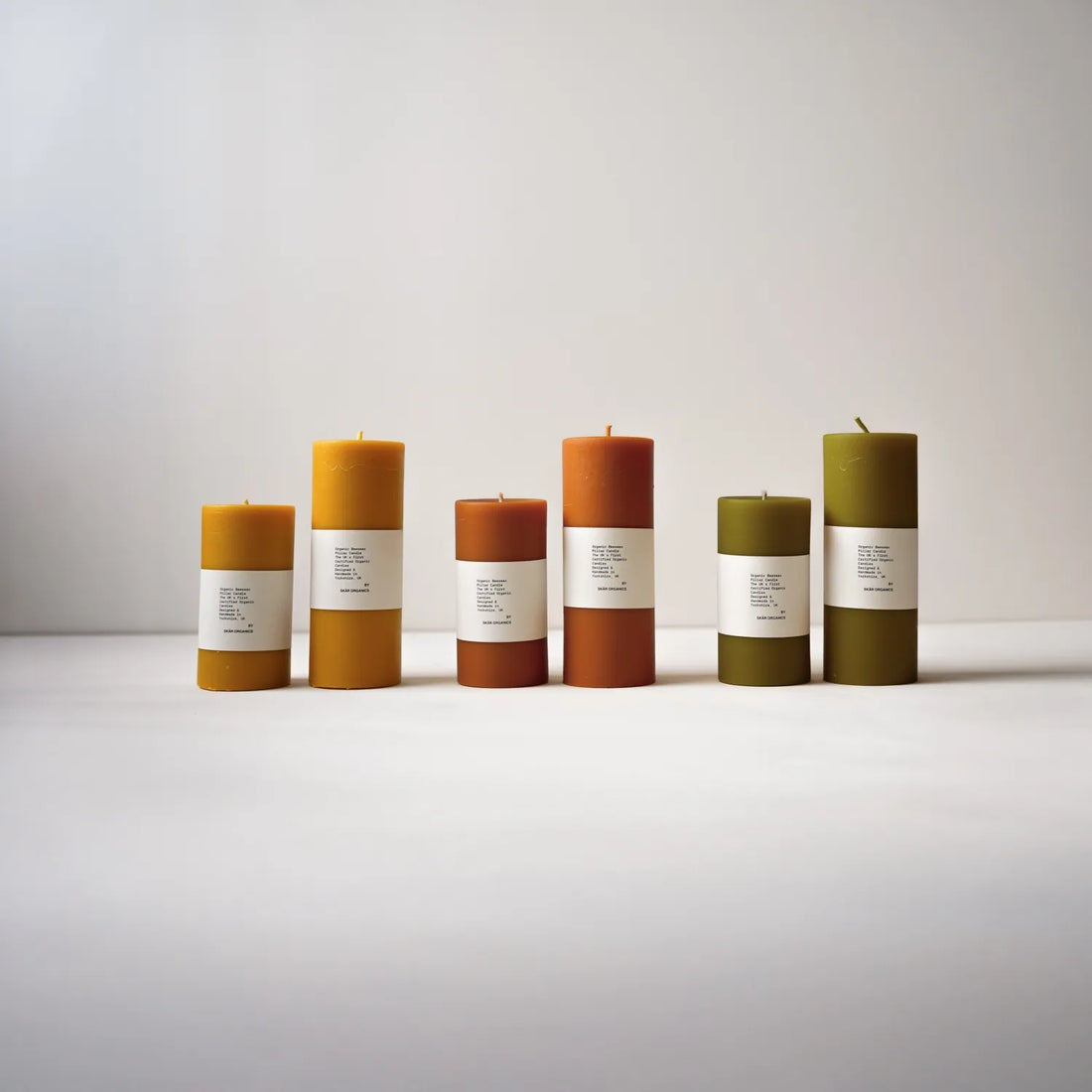 Organic Beeswax Pillar Candle